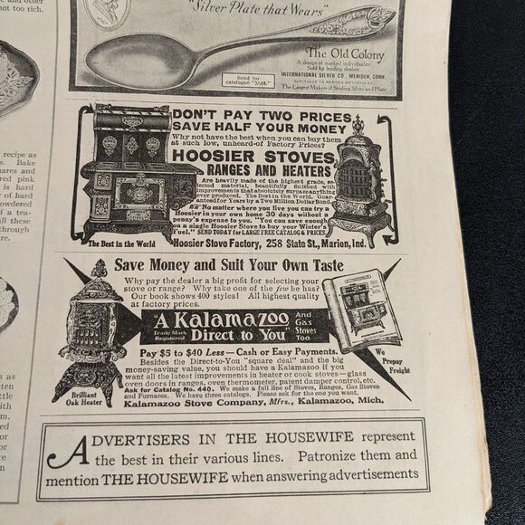 Antique The Housewife Magazine New York December 1913‎ Ephemera Newspaper - Picture 5 of 8